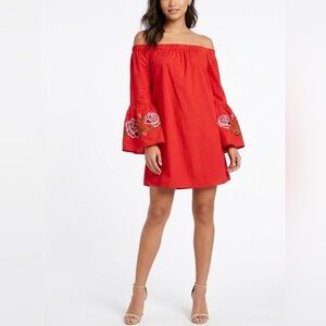 Dress Feathers Red Garment made in india